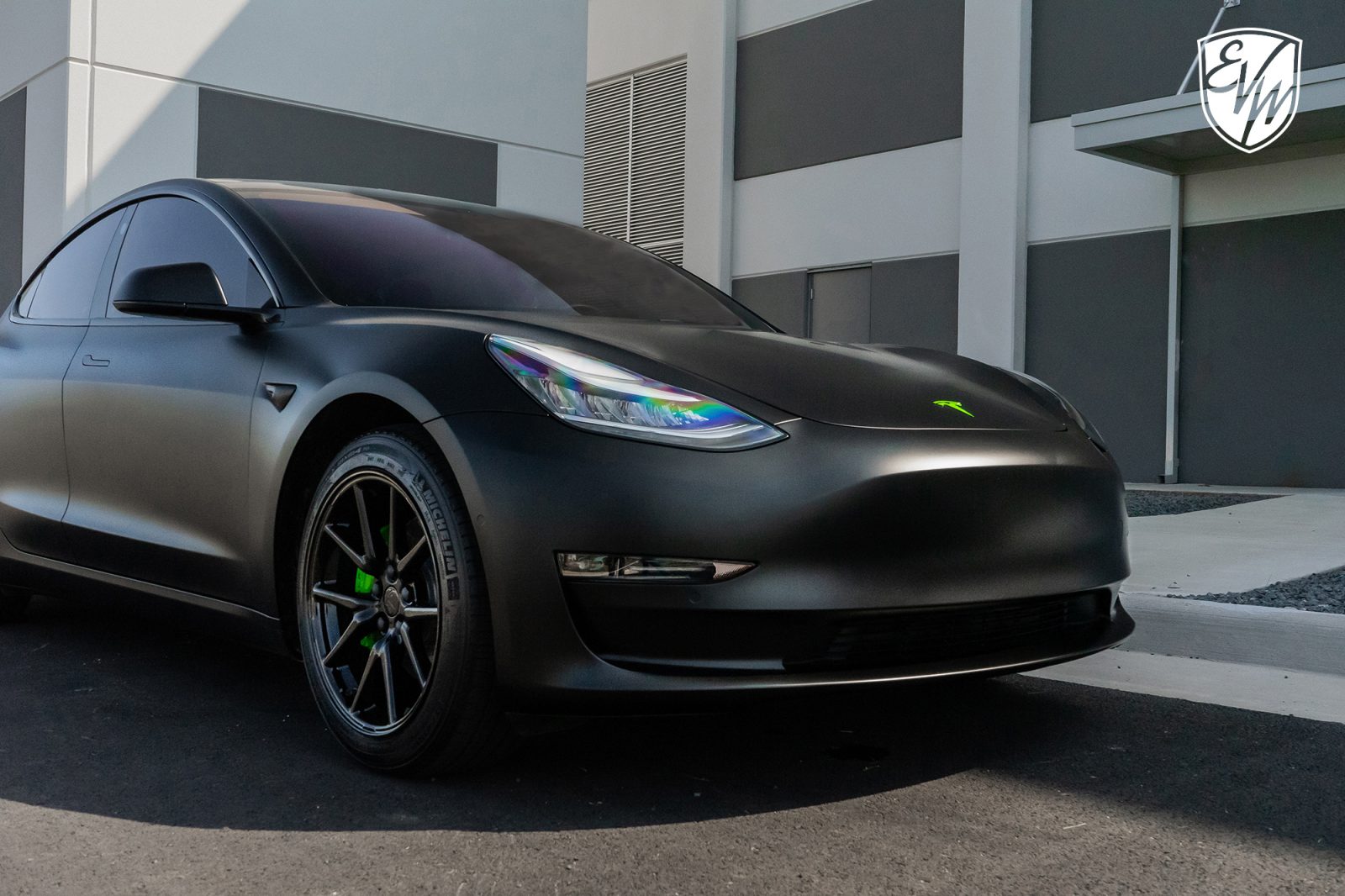 Tesla Model 3 Customized to look like the Matte Black Model 3 Prototype 